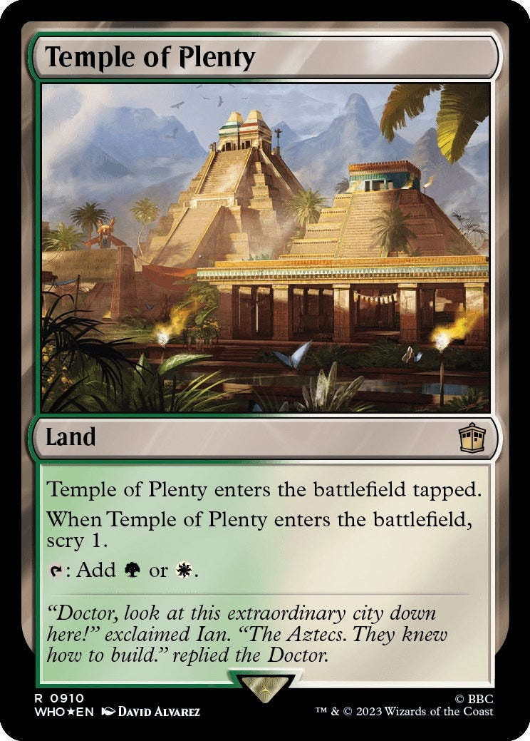 Image for Temple of Plenty (Surge Foil) (910) [Universes Beyond: Doctor Who] - Magic: The Gathering