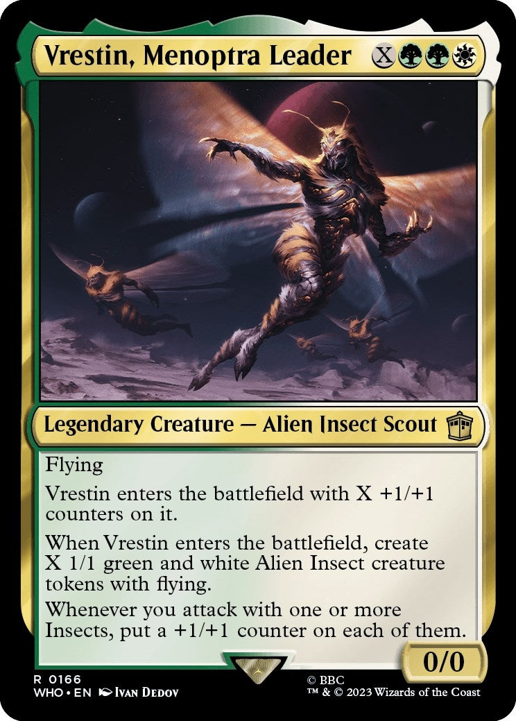 Image for Vrestin, Menoptra Leader (166) [Universes Beyond: Doctor Who] - Magic: The Gathering