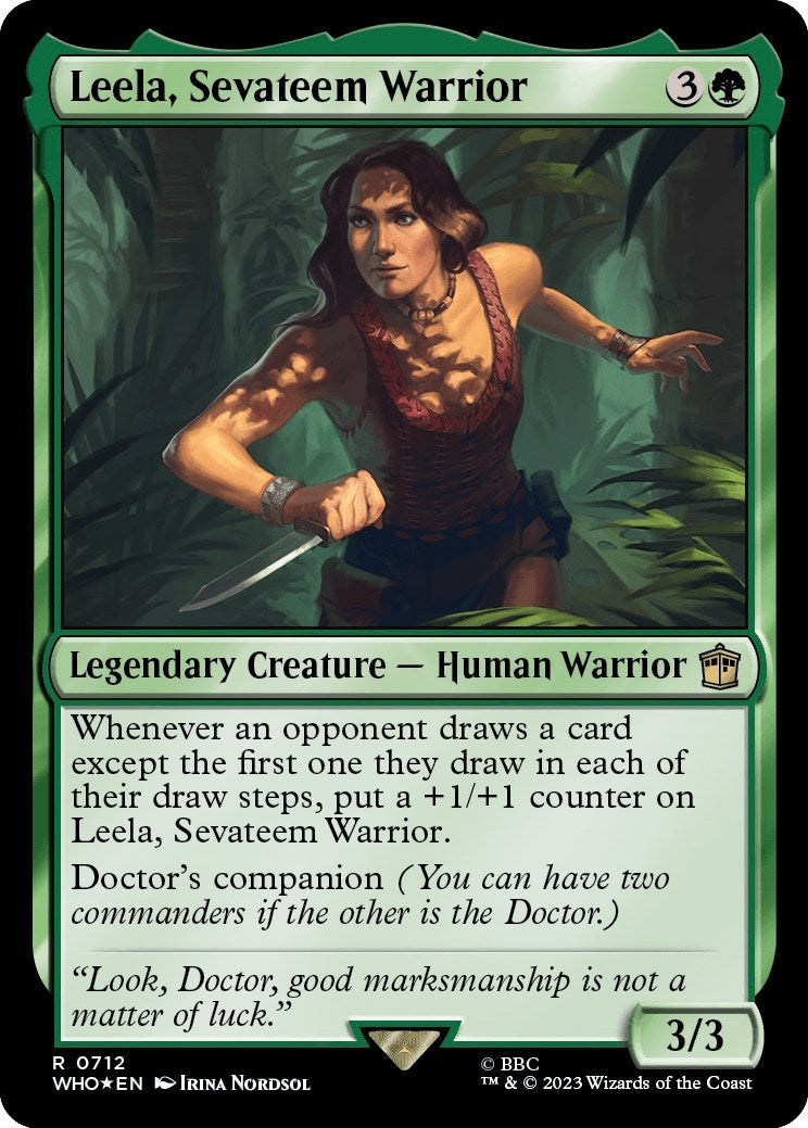 Image for Leela, Sevateem Warrior (Surge Foil) (712) [Universes Beyond: Doctor Who] - Magic: The Gathering