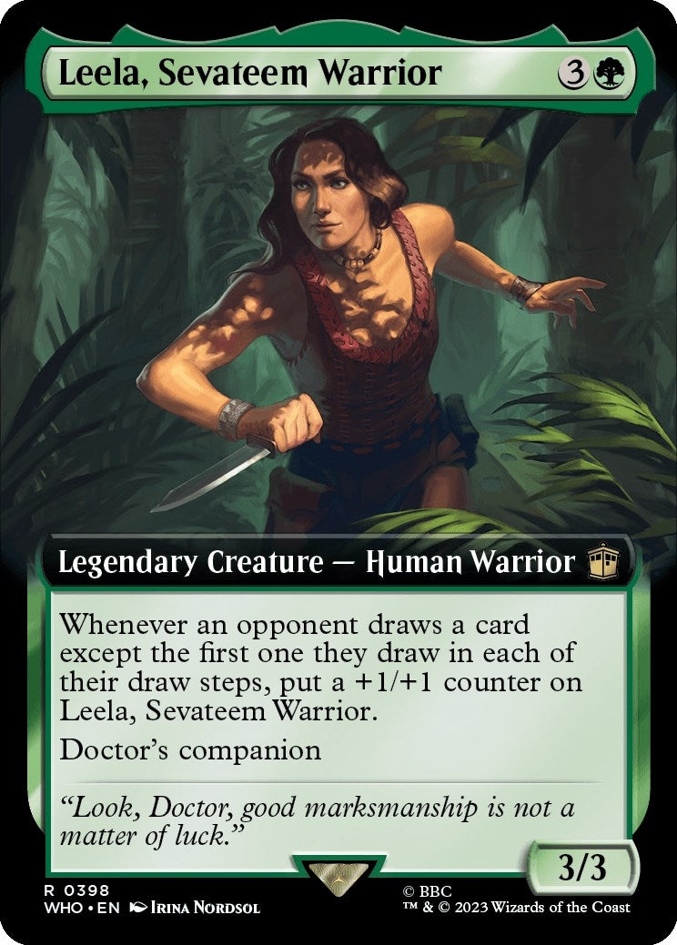 Image for Leela, Sevateem Warrior (Extended Art) (398) [Universes Beyond: Doctor Who] - Magic: The Gathering