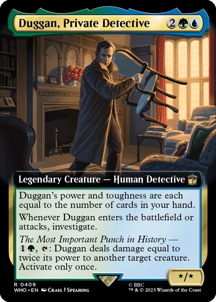 Image for Duggan, Private Detective (Extended Art) (409) [Universes Beyond: Doctor Who] - Magic: The Gathering