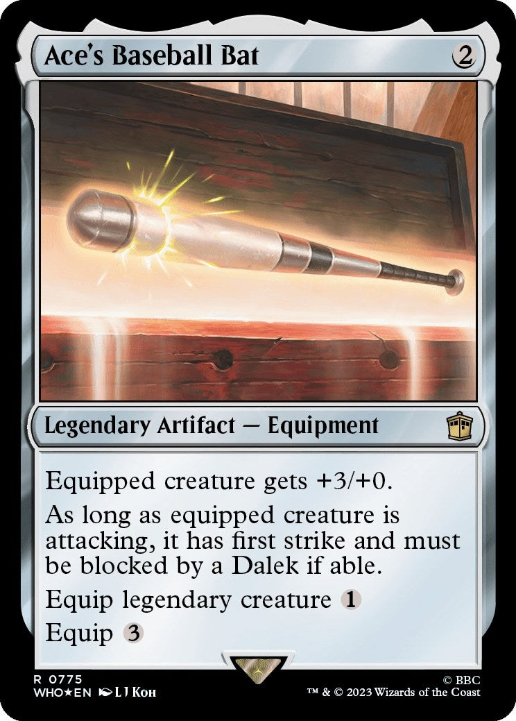 Image for Ace's Baseball Bat (Surge Foil) (775) [Universes Beyond: Doctor Who] - Magic: The Gathering