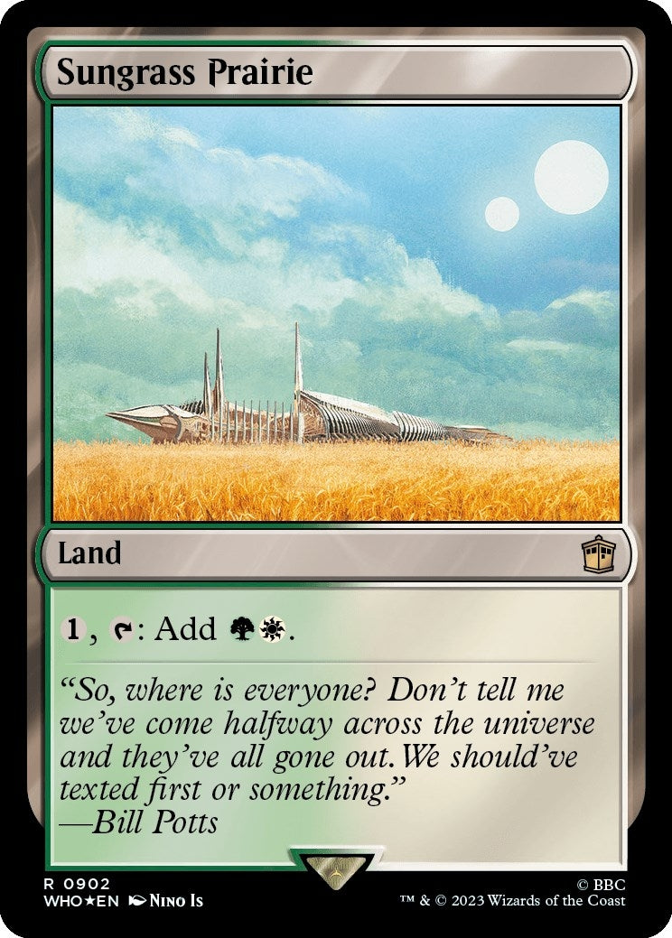 Image for Sungrass Prairie (Surge Foil) (902) [Universes Beyond: Doctor Who] - Magic: The Gathering