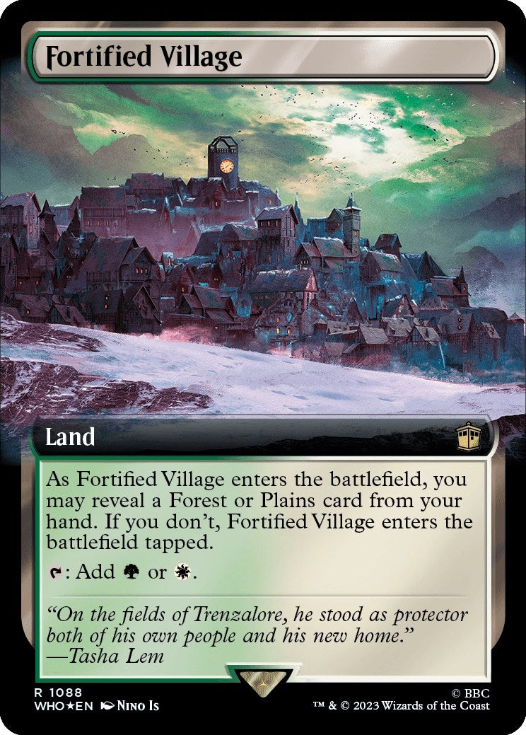 Image for Fortified Village (Extended Art) (Surge Foil) (1088) [Universes Beyond: Doctor Who] - Magic: The Gathering