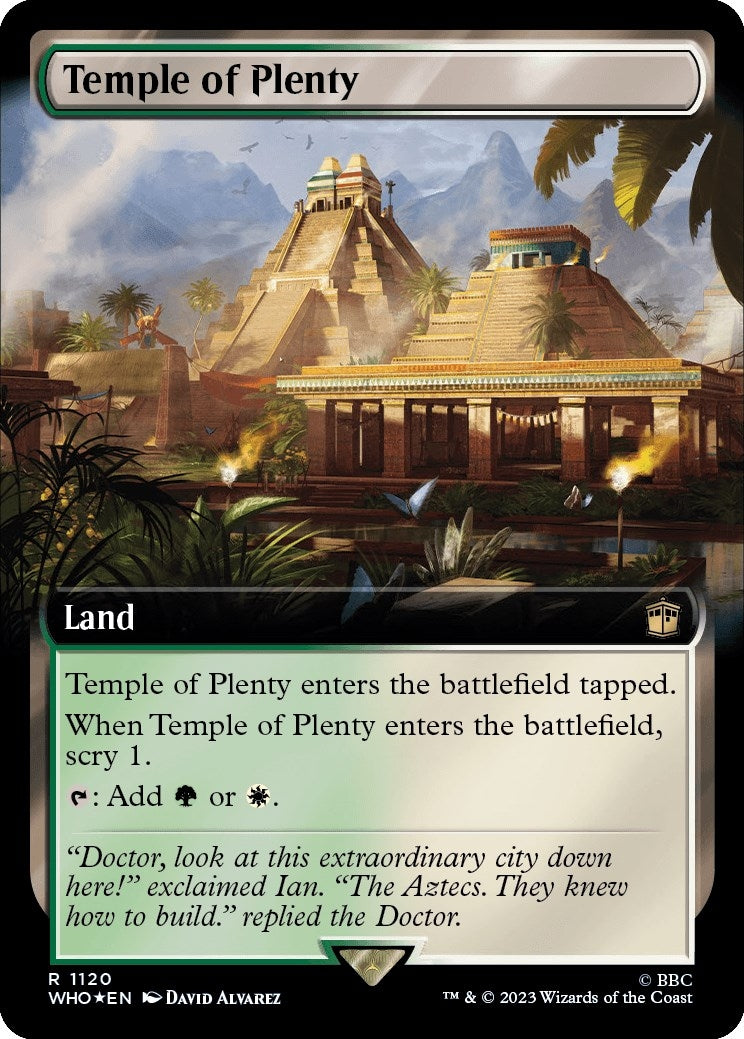 Image for Temple of Plenty (Extended Art) (Surge Foil) (1120) [Universes Beyond: Doctor Who] - Magic: The Gathering