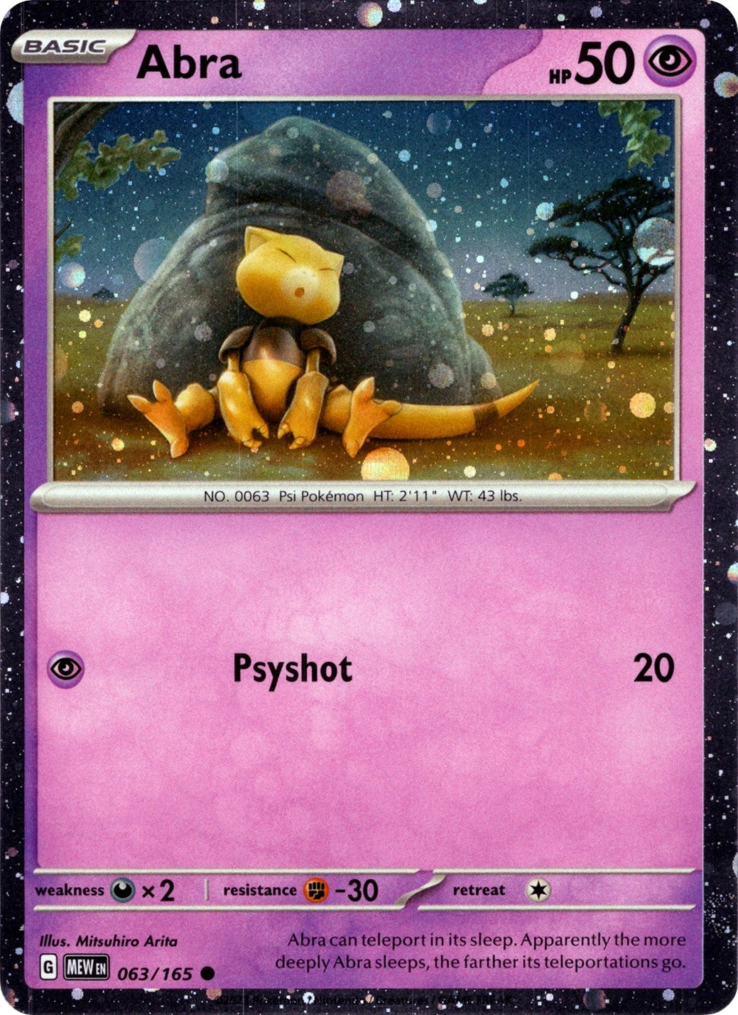 Image for Abra - 063/165 (Cosmos Holo) (063/165) [Miscellaneous Cards & Products] - Pokemon