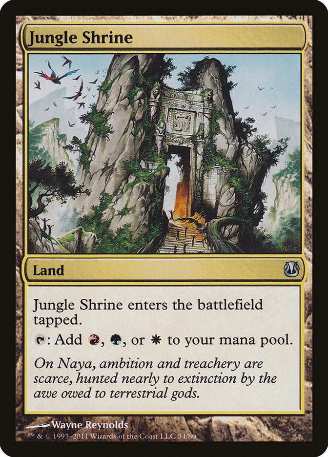 Image for Jungle Shrine (34) [Ajani vs. Nicol Bolas] - Magic: The Gathering