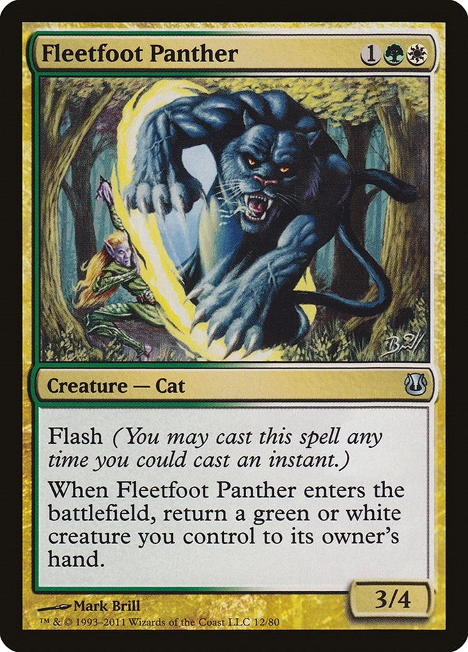Image for Fleetfoot Panther (12) [Ajani vs. Nicol Bolas] - Magic: The Gathering