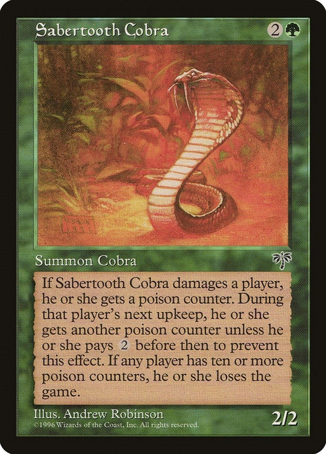 Image for Sabertooth Cobra [Mirage] - Magic: The Gathering