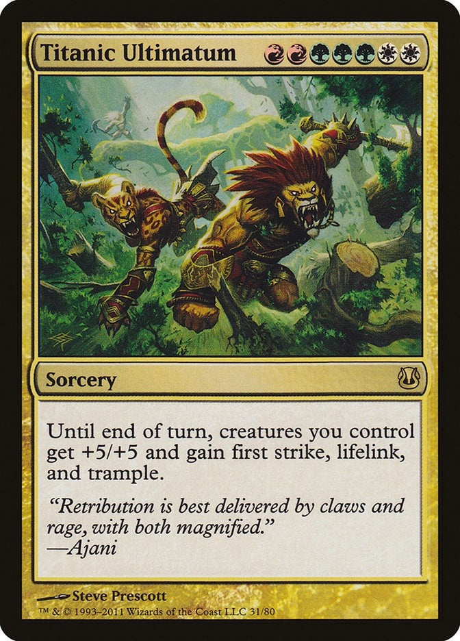 Image for Titanic Ultimatum (31) [Ajani vs. Nicol Bolas] - Magic: The Gathering