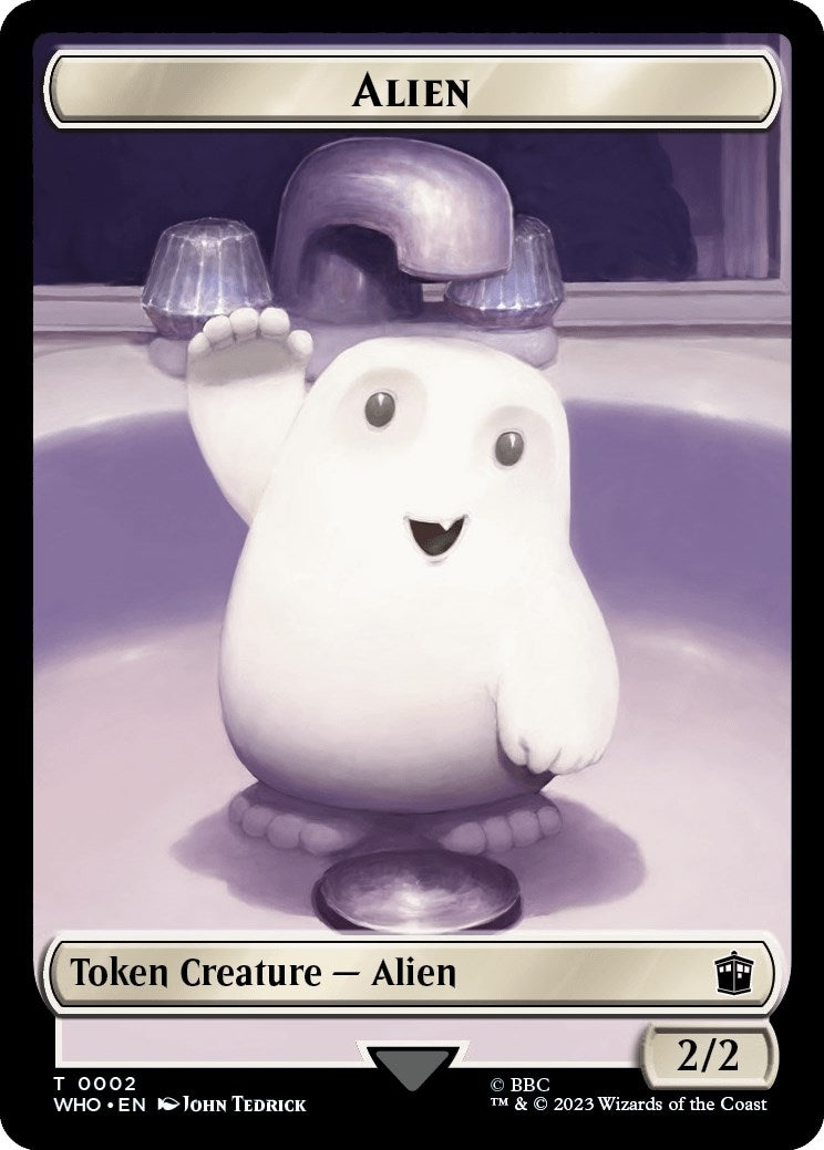 Image for Alien // Clue (0023) Double-Sided Token (2 // 23) [Universes Beyond: Doctor Who] - Magic: The Gathering
