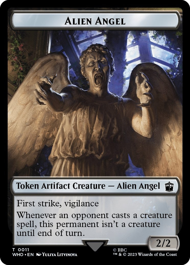 Alien Angel // Alien Insect Double-Sided Token (11 // 19) [Universes Beyond: Doctor Who Tokens]