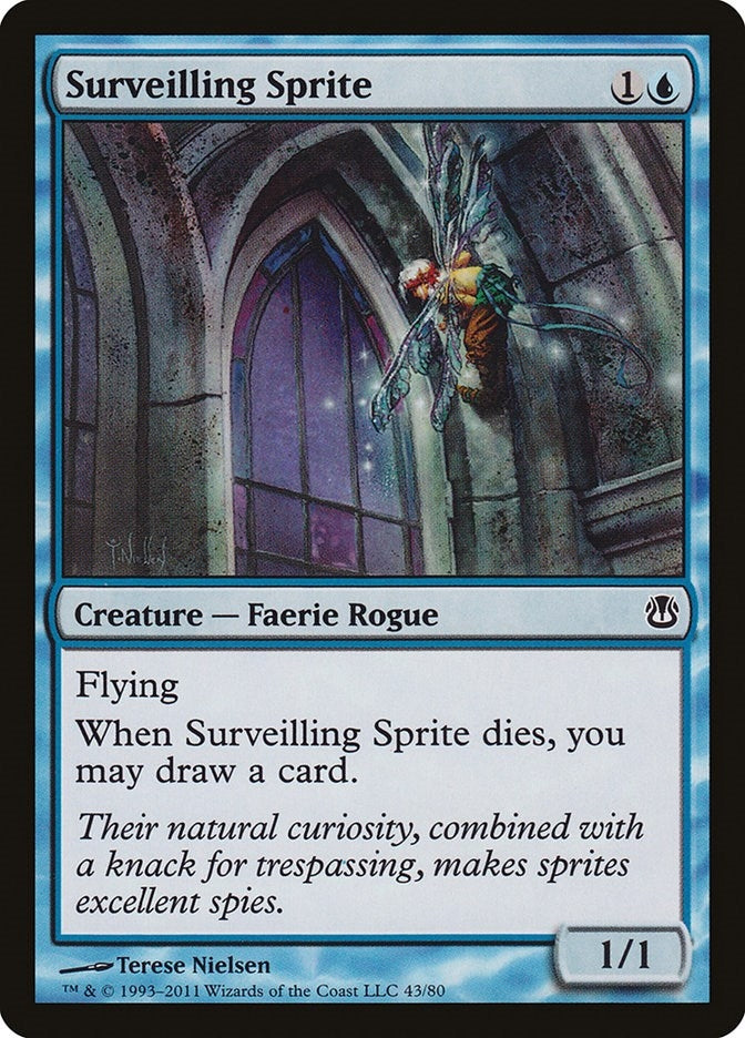 Image for Surveilling Sprite (43) [Ajani vs. Nicol Bolas] - Magic: The Gathering