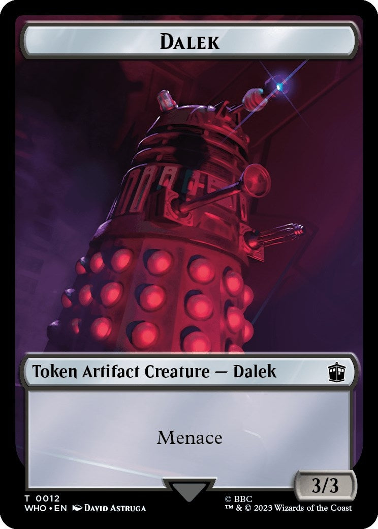 Dalek // Dinosaur Double-Sided Token (12 // 20) [Universes Beyond: Doctor Who Tokens]