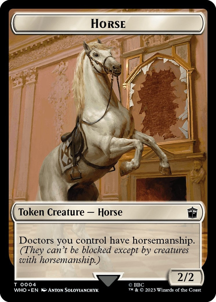 Image for Horse // Clue (0022) Double-Sided Token (4 // 22) [Universes Beyond: Doctor Who] - Magic: The Gathering