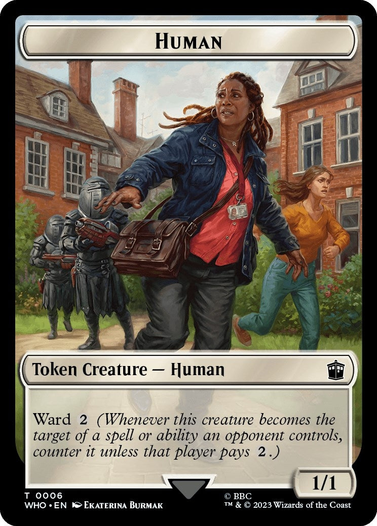 Image for Human (0006) // Alien Salamander Double-Sided Token (6 // 16) [Universes Beyond: Doctor Who] - Magic: The Gathering
