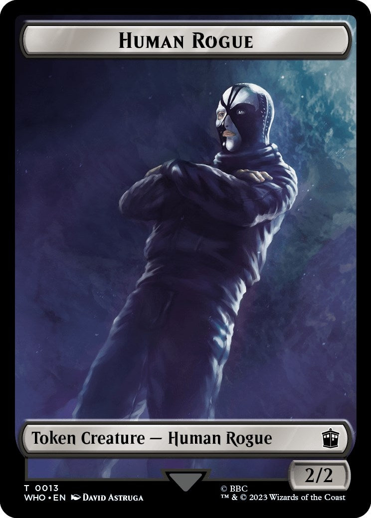 Image for Human Rogue // Clue (0022) Double-Sided Token (13 // 22) [Universes Beyond: Doctor Who] - Magic: The Gathering
