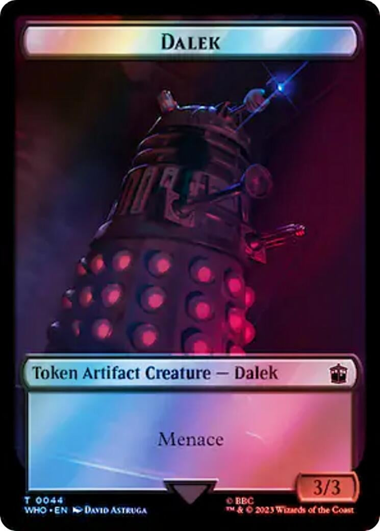 Image for Dalek // Alien Warrior Double-Sided Token (Surge Foil) (44 // 46) [Universes Beyond: Doctor Who] - Magic: The Gathering