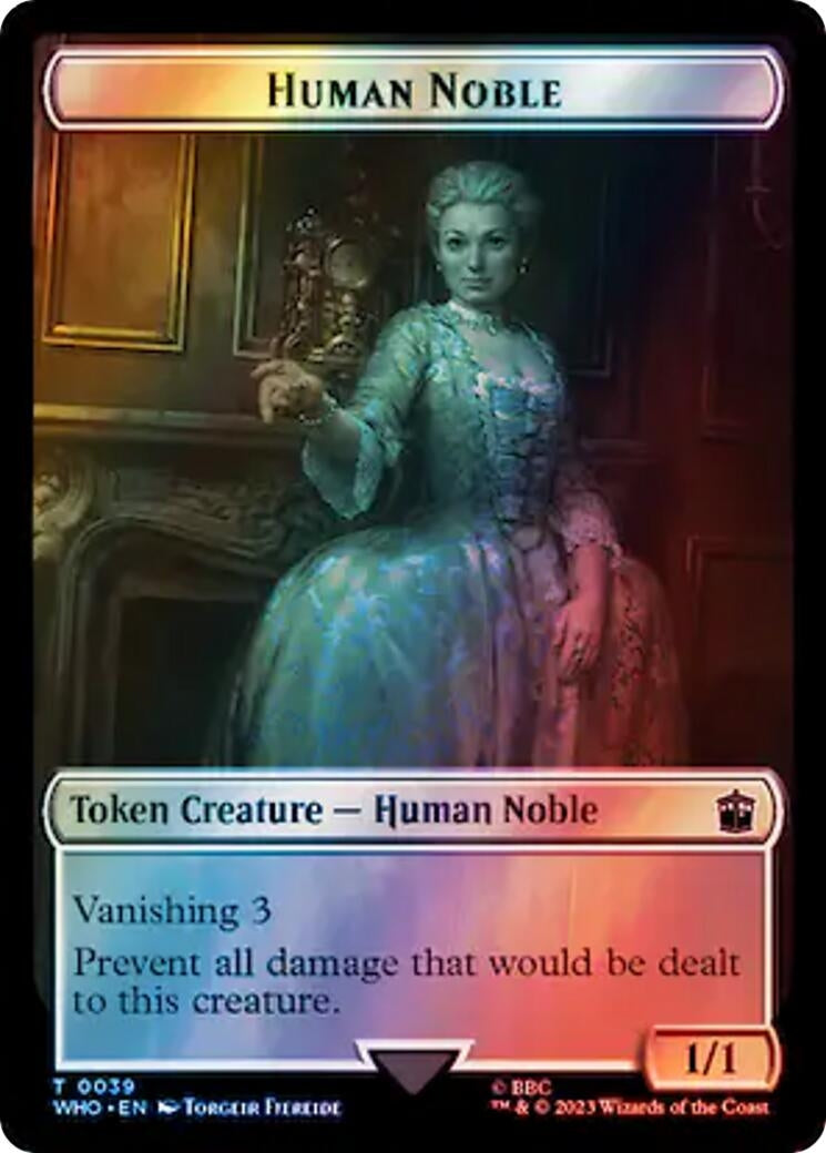 Image for Human Noble // Treasure (0062) Double-Sided Token (Surge Foil) (39 // 62) [Universes Beyond: Doctor Who] - Magic: The Gathering
