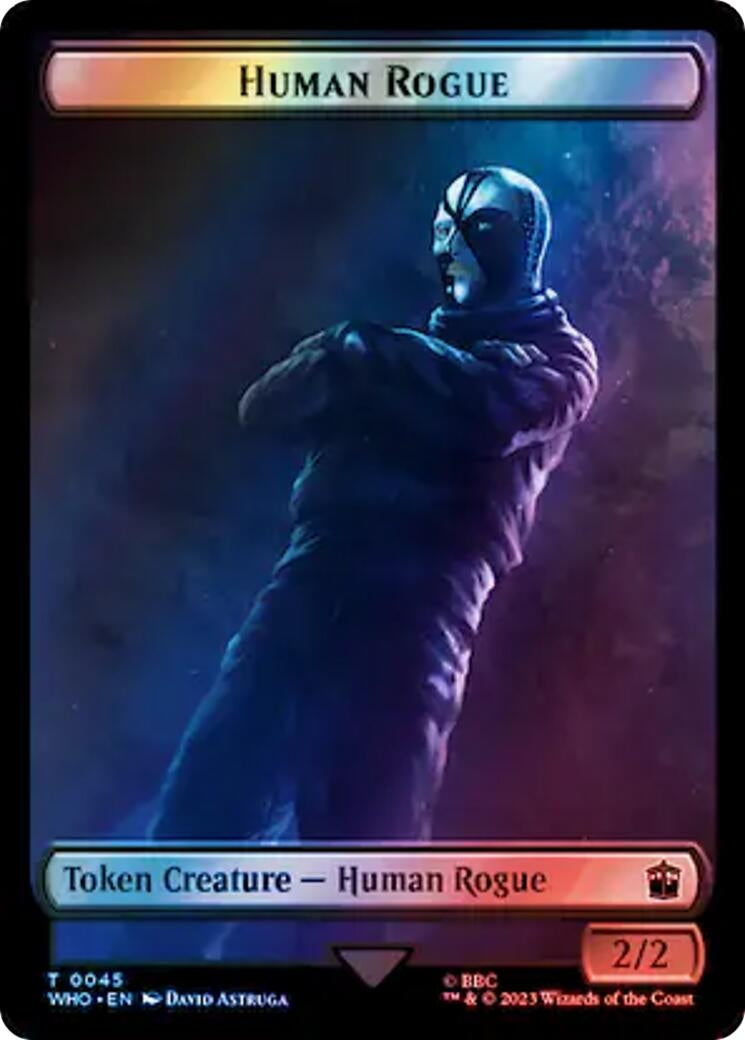 Image for Human Rogue // Cyberman Double-Sided Token (Surge Foil) (45 // 56) [Universes Beyond: Doctor Who] - Magic: The Gathering