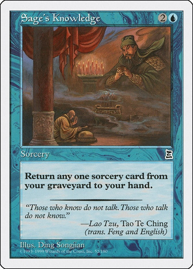Image for Sage's Knowledge (52) [Portal Three Kingdoms] - Magic: The Gathering