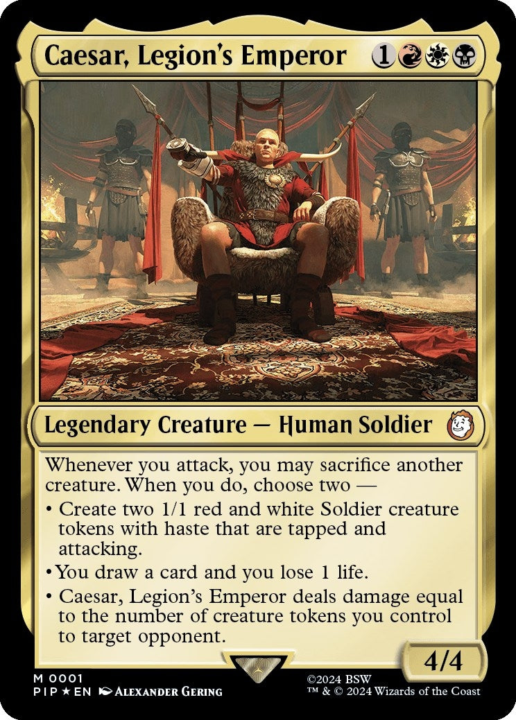 Image for Caesar, Legion's Emperor (1) [Universes Beyond: Fallout] - Magic: The Gathering