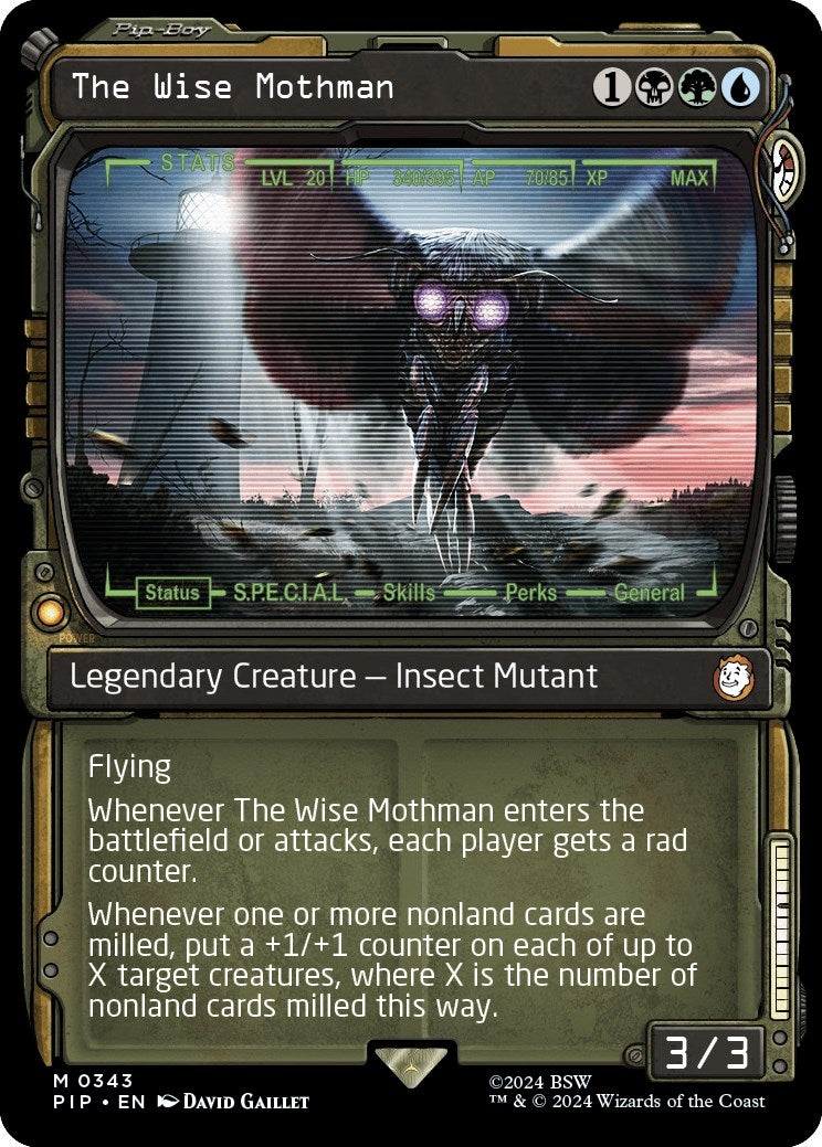 Image for The Wise Mothman (Showcase) (343) [Universes Beyond: Fallout] - Magic: The Gathering