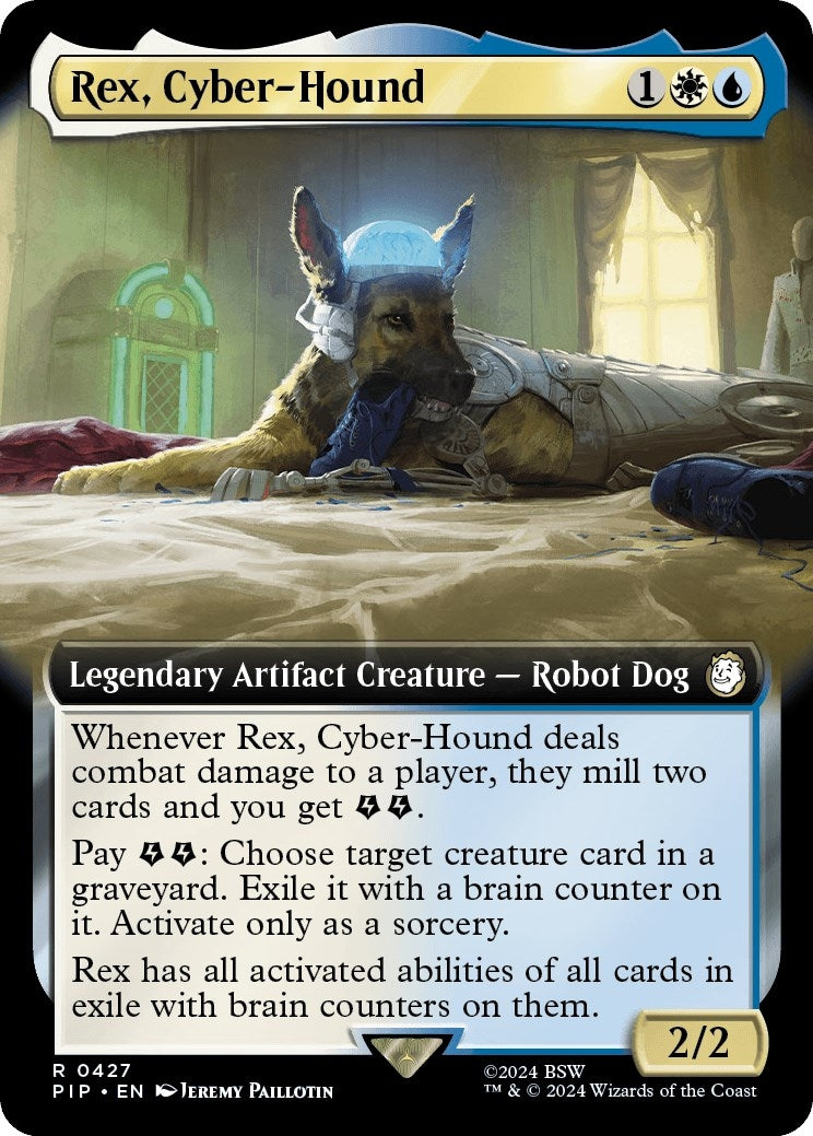 Image for Rex, Cyber-Hound (Extended Art) (427) [Universes Beyond: Fallout] - Magic: The Gathering