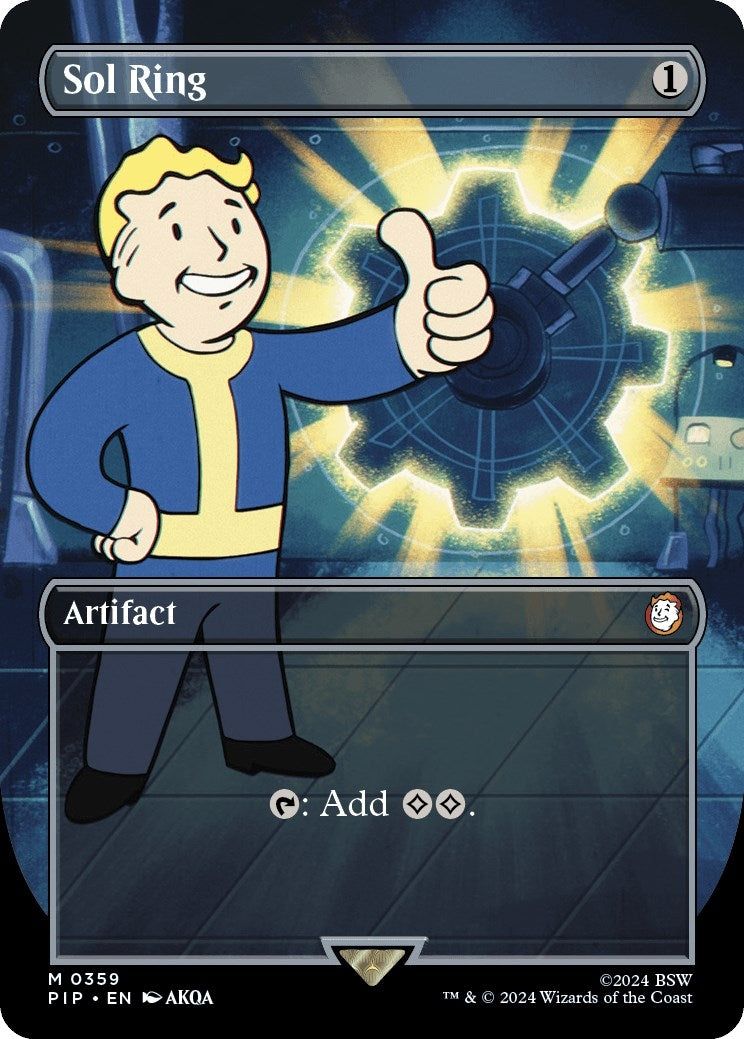 Image for Sol Ring (Borderless) (359) [Universes Beyond: Fallout] - Magic: The Gathering
