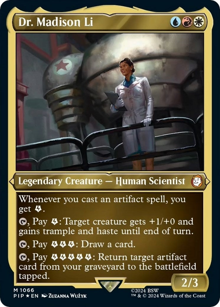 Image for Dr. Madison Li (Display Commander) - Thick Stock (1066) [Universes Beyond: Fallout] - Magic: The Gathering