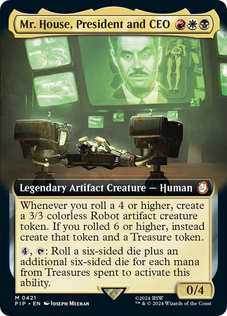 Image for Mr. House, President and CEO (Extended Art) (421) [Universes Beyond: Fallout] - Magic: The Gathering