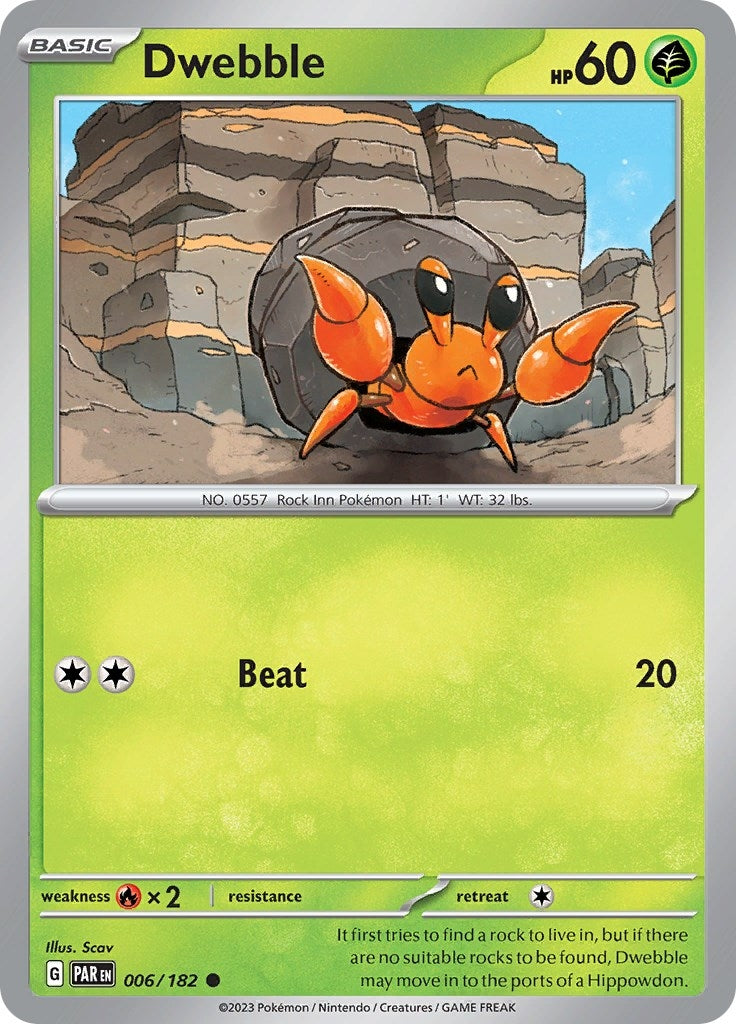 Image for Dwebble (006/182) [SV04: Paradox Rift] - Pokemon