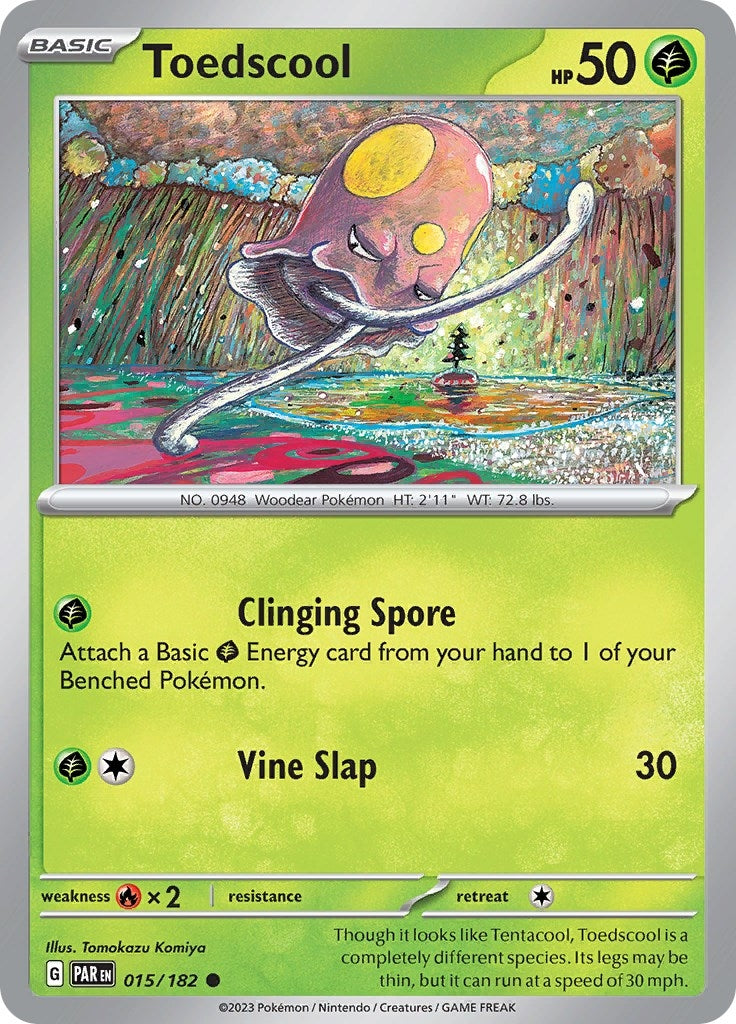Image for Toedscool (015/182) [SV04: Paradox Rift] - Pokemon
