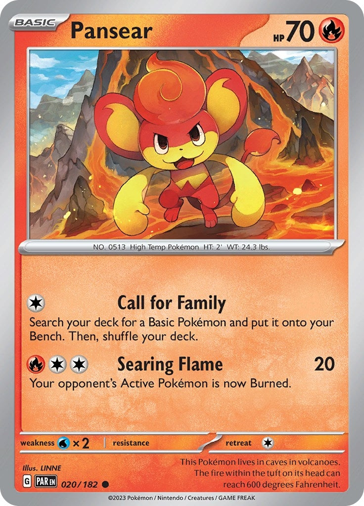 Image for Pansear (020/182) [SV04: Paradox Rift] - Pokemon