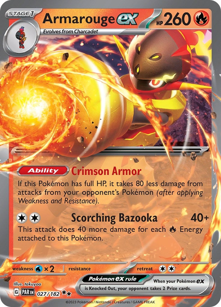 Image for Armarouge ex (027/182) [SV04: Paradox Rift] - Pokemon