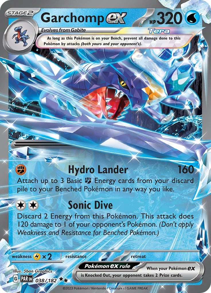 Image for Garchomp ex (038/182) [SV04: Paradox Rift] - Pokemon