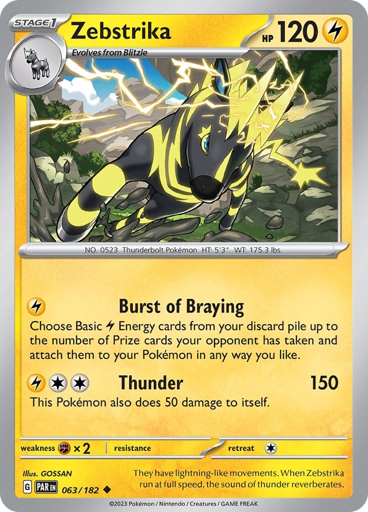 Image for Zebstrika (063/182) [SV04: Paradox Rift] - Pokemon