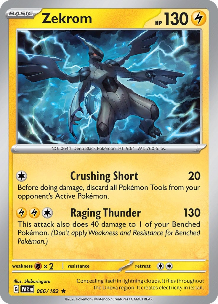 Image for Zekrom (066/182) [SV04: Paradox Rift] - Pokemon