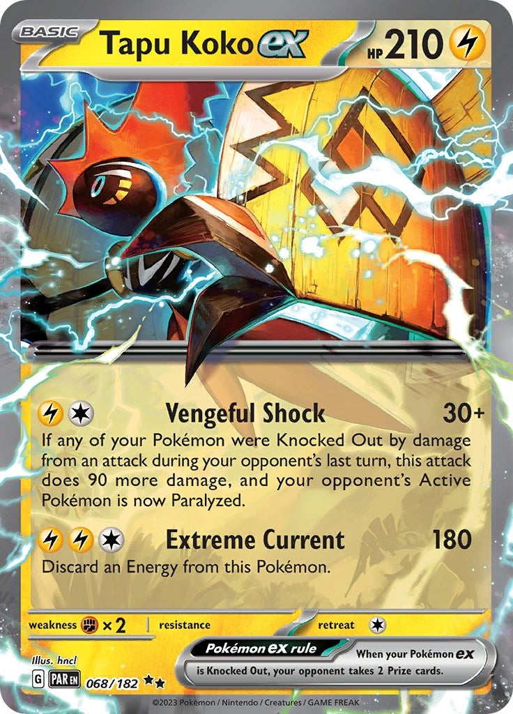 Image for Tapu Koko ex (068/182) [SV04: Paradox Rift] - Pokemon