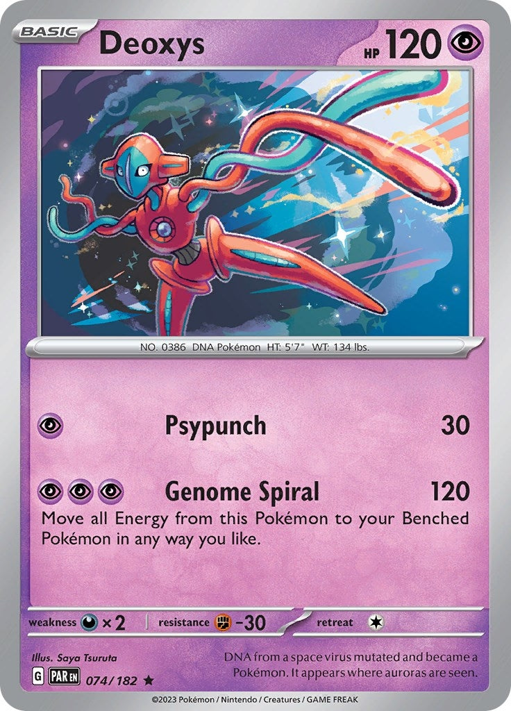 Image for Deoxys (074/182) [SV04: Paradox Rift] - Pokemon
