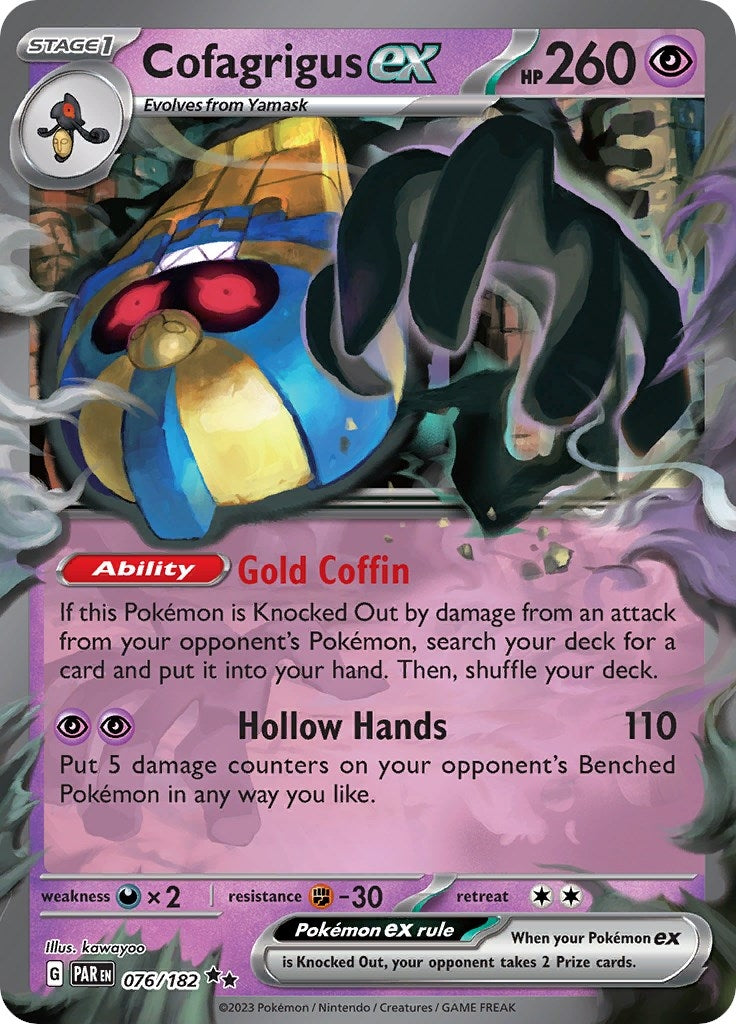 Image for Cofagrigus ex (076/182) [SV04: Paradox Rift] - Pokemon