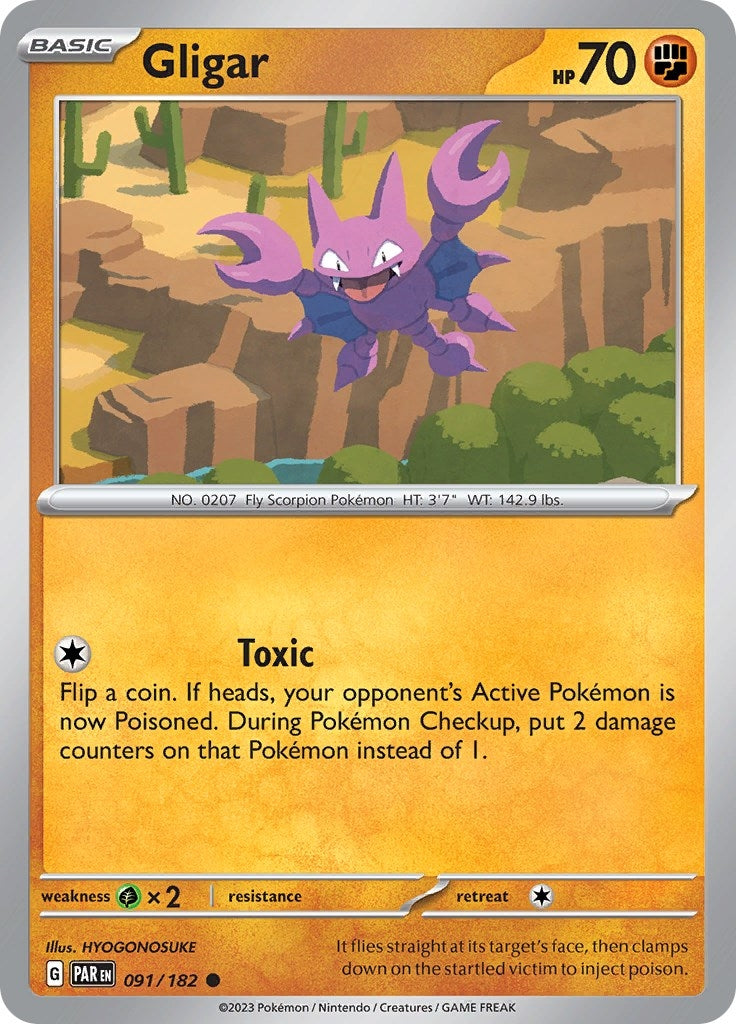 Image for Gligar (091/182) [SV04: Paradox Rift] - Pokemon