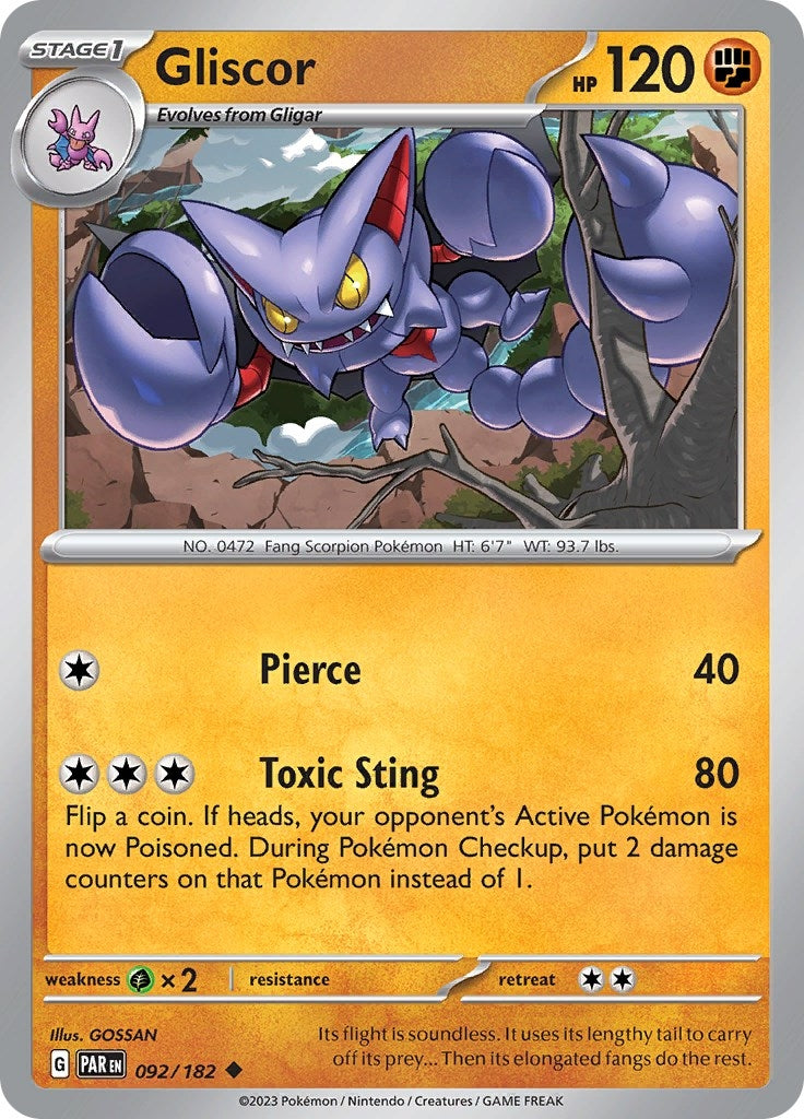 Image for Gliscor (092/182) [SV04: Paradox Rift] - Pokemon