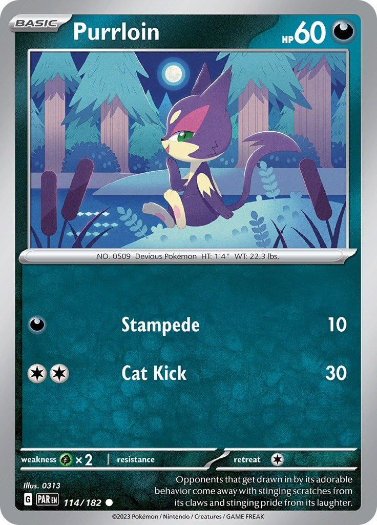 Image for Purrloin (114/182) [SV04: Paradox Rift] - Pokemon
