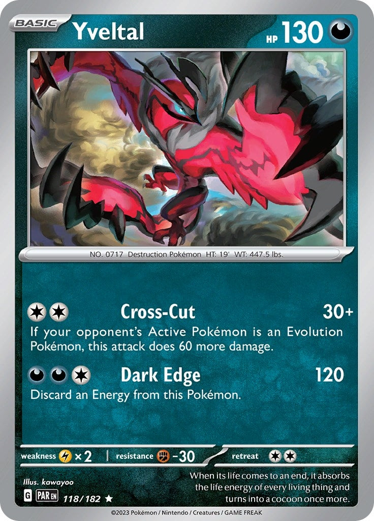 Image for Yveltal (118/182) [SV04: Paradox Rift] - Pokemon