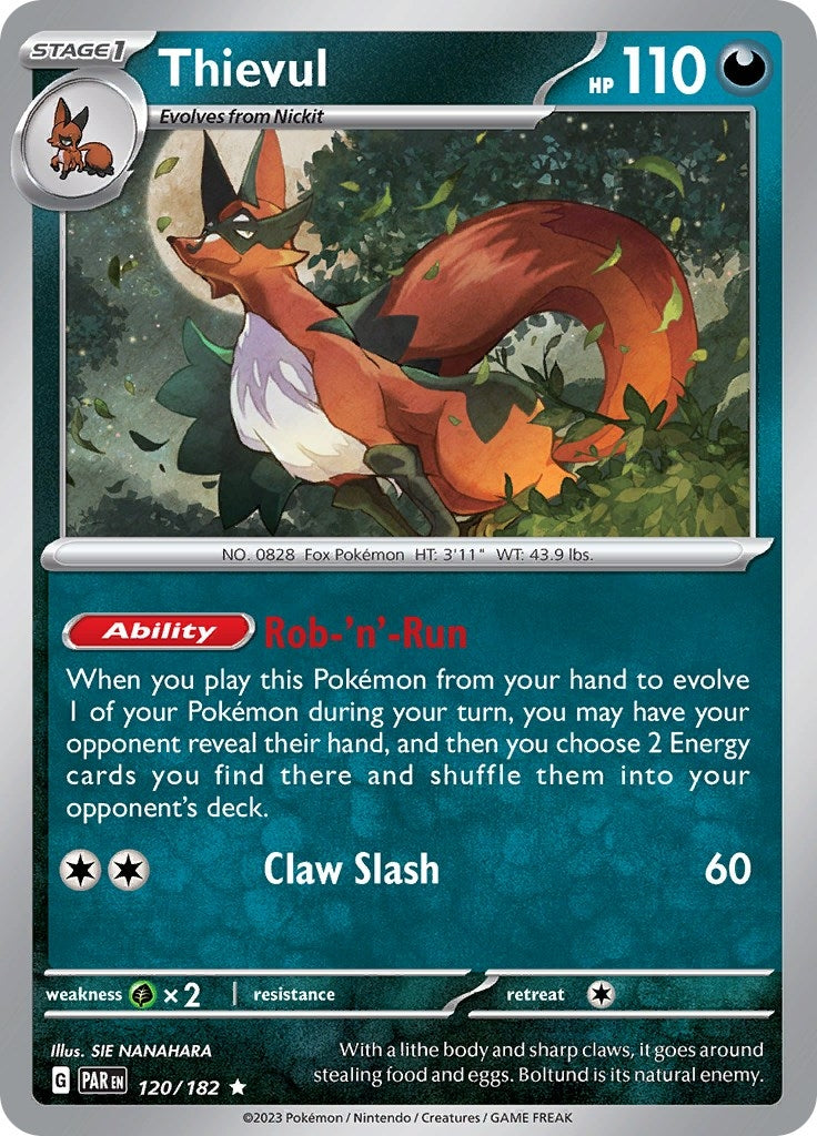 Image for Thievul (120/182) [SV04: Paradox Rift] - Pokemon