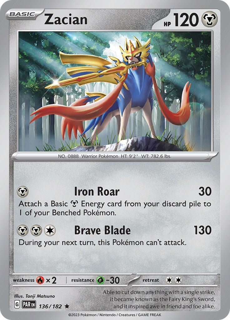 Image for Zacian (136/182) [SV04: Paradox Rift] - Pokemon