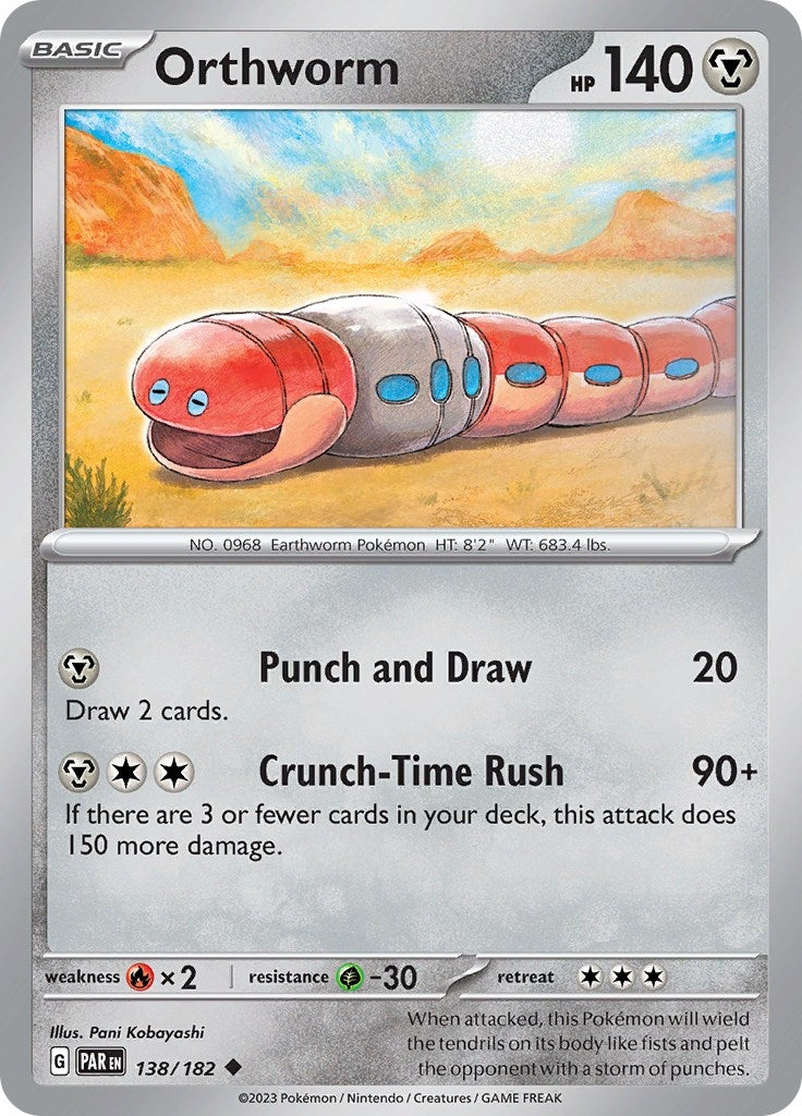 Image for Orthworm (138/182) [SV04: Paradox Rift] - Pokemon
