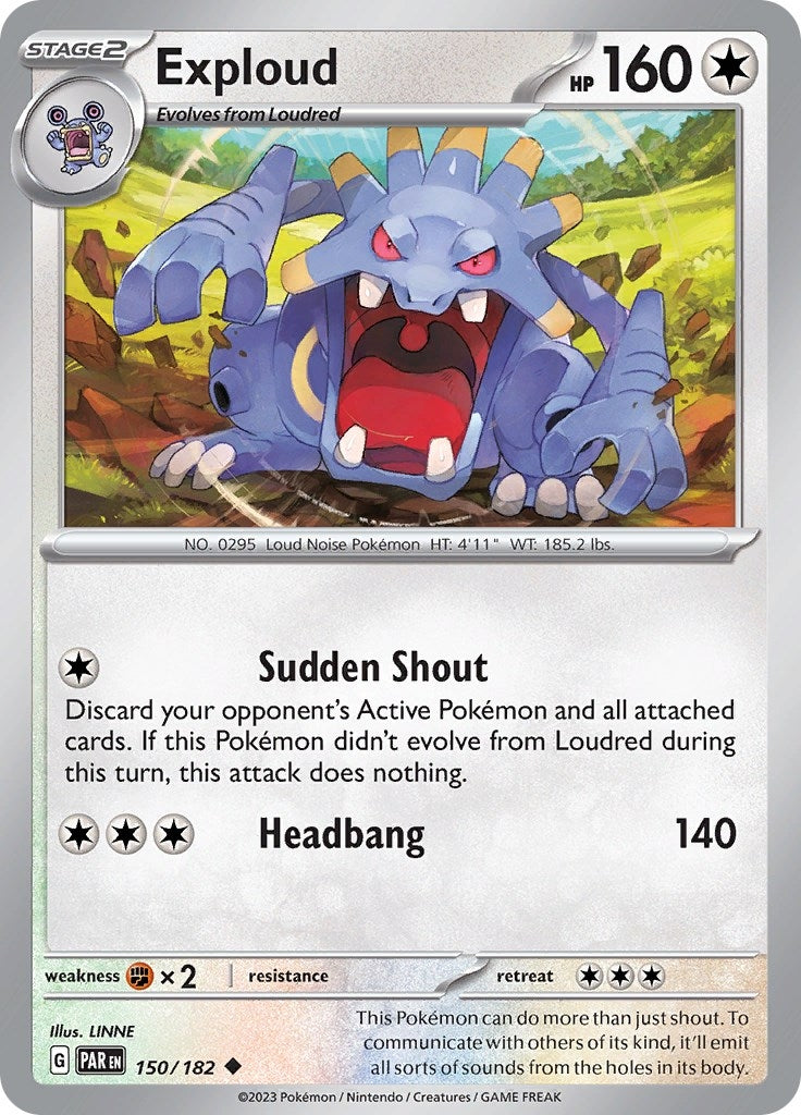 Image for Exploud (150/182) [SV04: Paradox Rift] - Pokemon