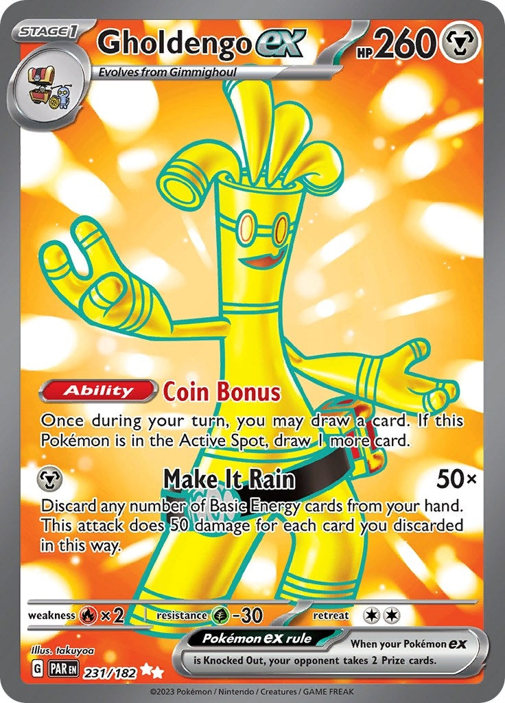 Image for Gholdengo ex (231/182) [SV04: Paradox Rift] - Pokemon